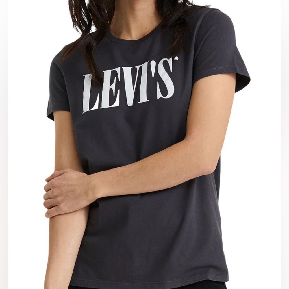 Levi's T-Shirt Womens 90s Logo Short Sleeve Tee Black XS